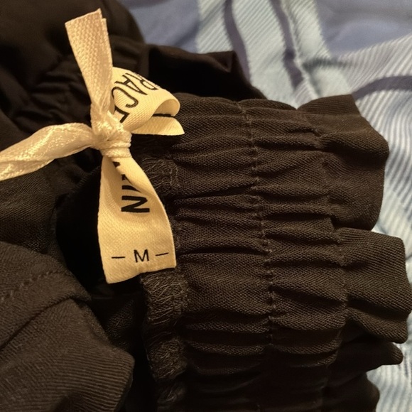 NWT Wide Leg Pants w/Pockets Lightweight High Waisted Tie Knot Palazzo Trousers - Picture 8 of 8